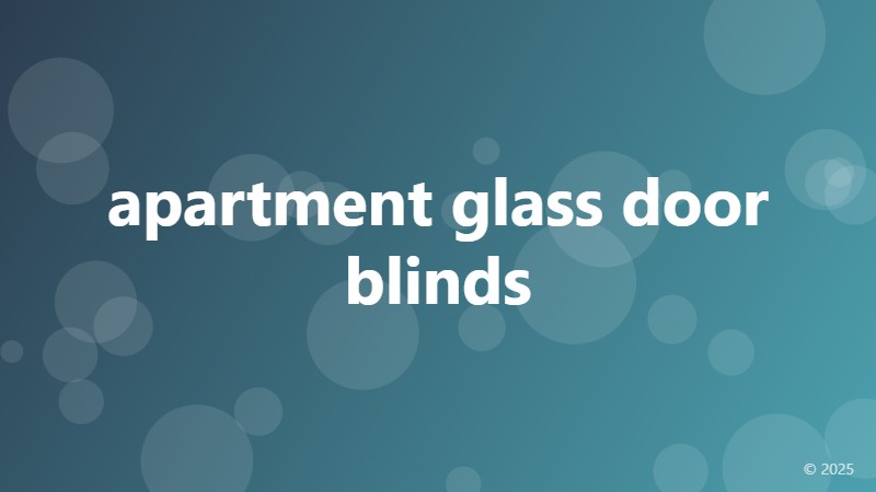 apartment glass door blinds