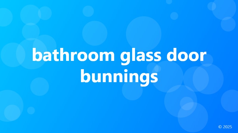 bathroom glass door bunnings