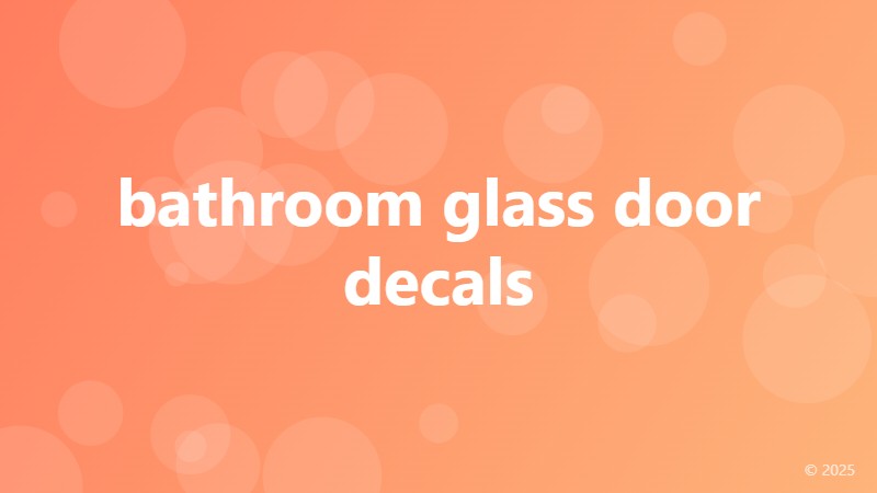 bathroom glass door decals