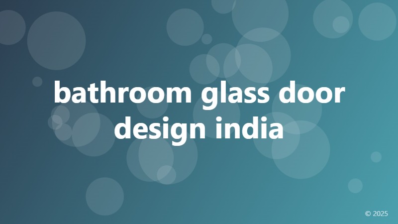 bathroom glass door design india
