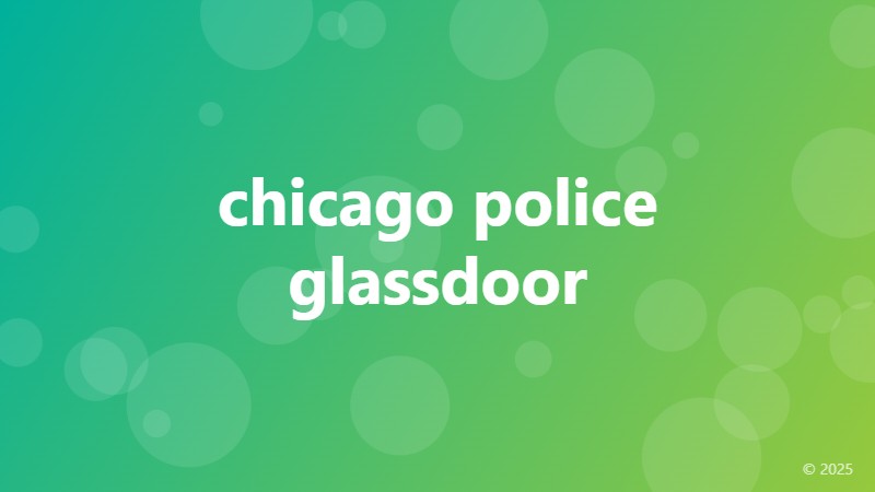 chicago police glassdoor