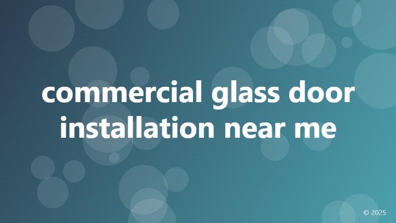 commercial glass door installation near me