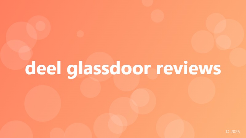 deel glassdoor reviews