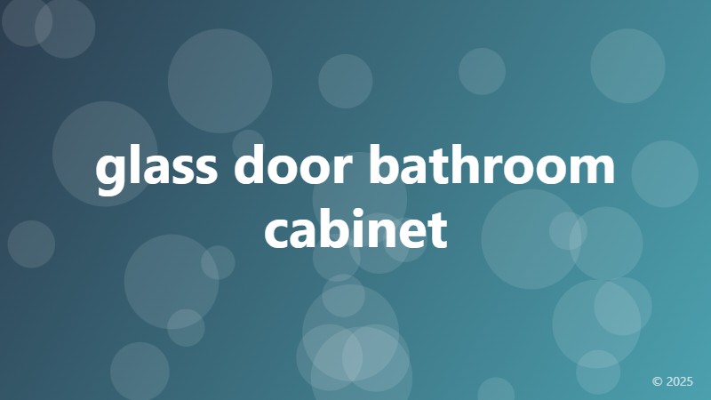 glass door bathroom cabinet