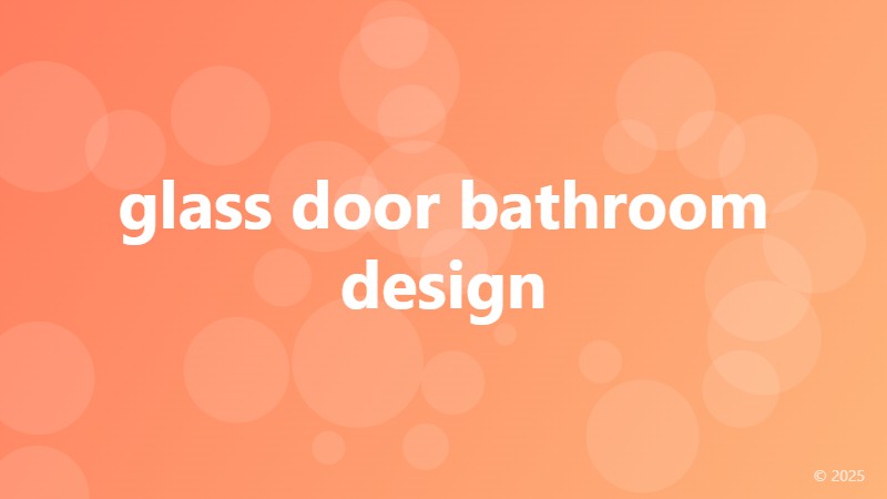 glass door bathroom design