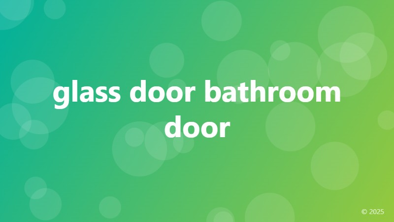 glass door bathroom door