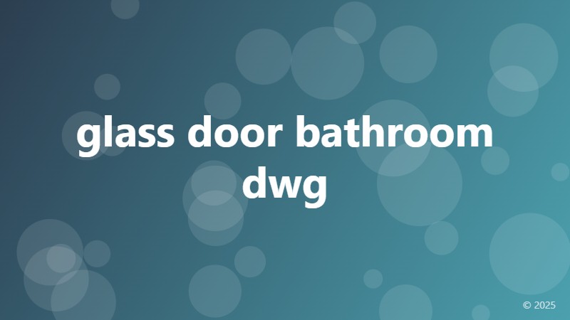 glass door bathroom dwg