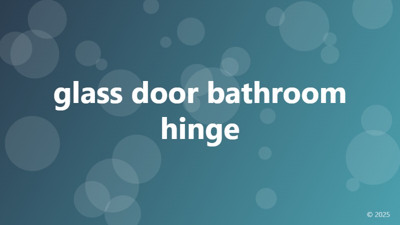 glass door bathroom hinge