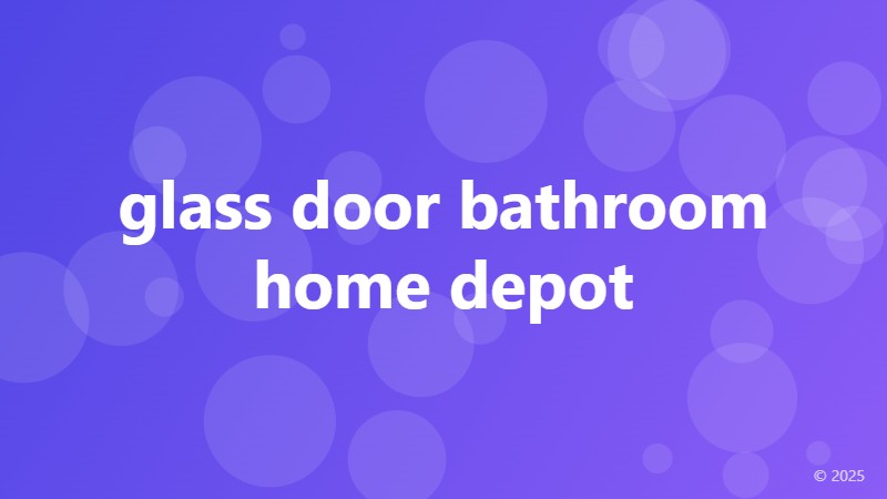 glass door bathroom home depot
