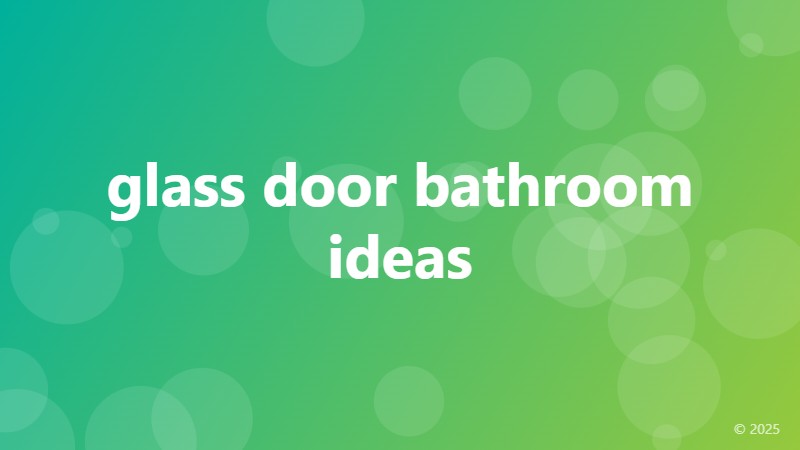 glass door bathroom ideas