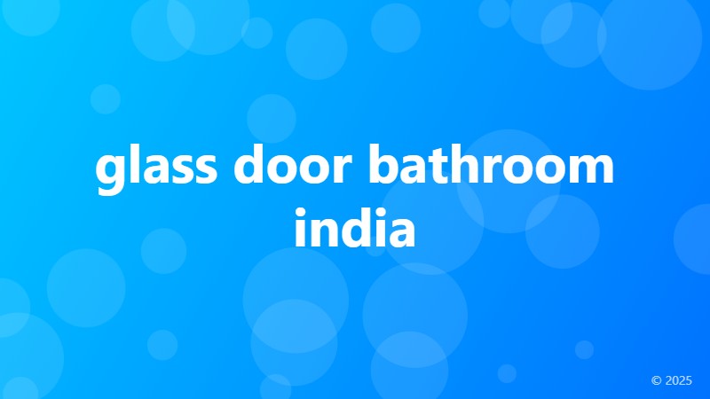 glass door bathroom india