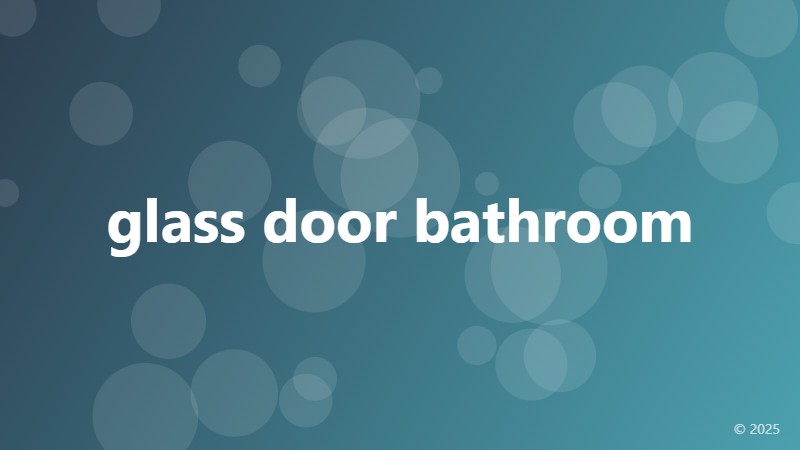 glass door bathroom