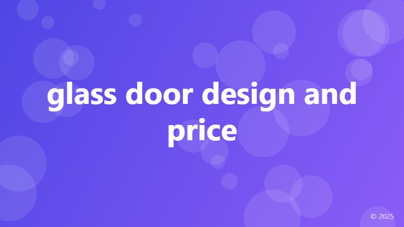 glass door design and price