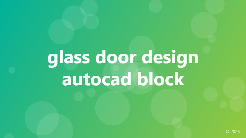 glass door design autocad block