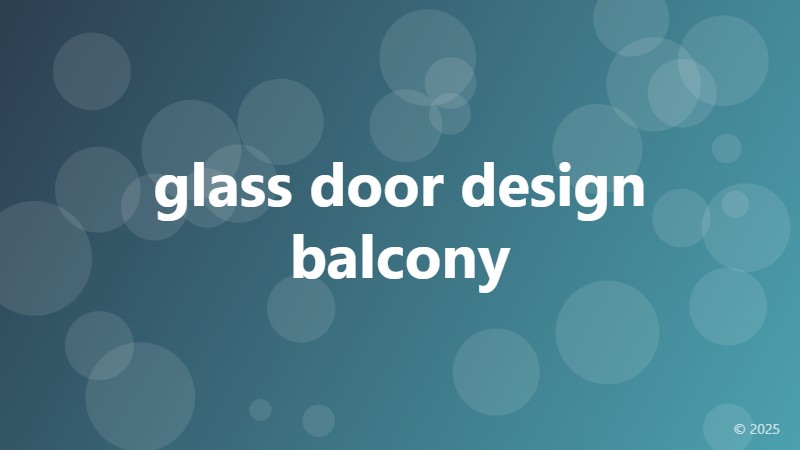 glass door design balcony