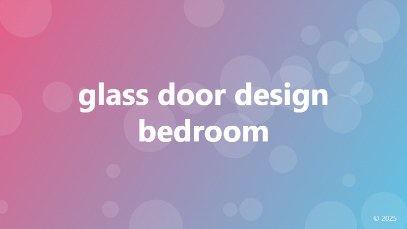 glass door design bedroom