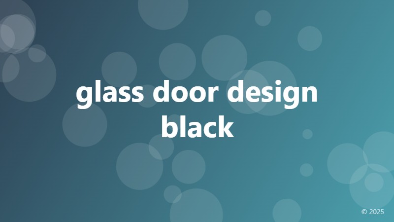 glass door design black