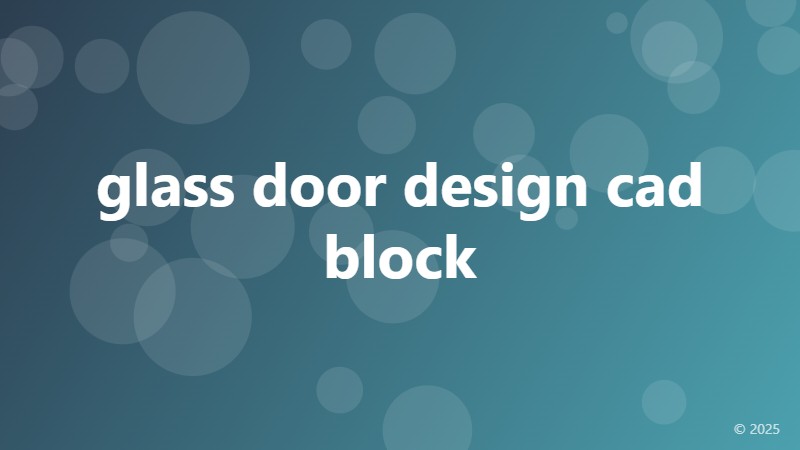 glass door design cad block