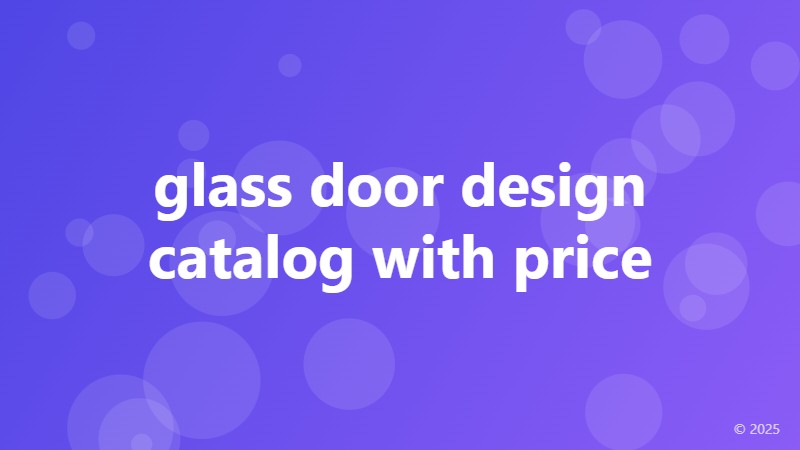 glass door design catalog with price