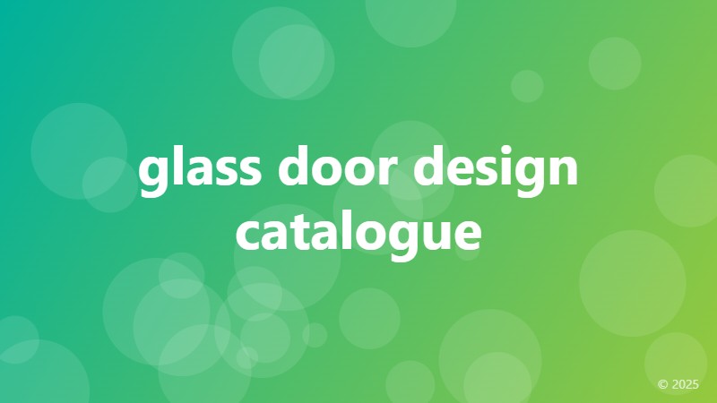 glass door design catalogue