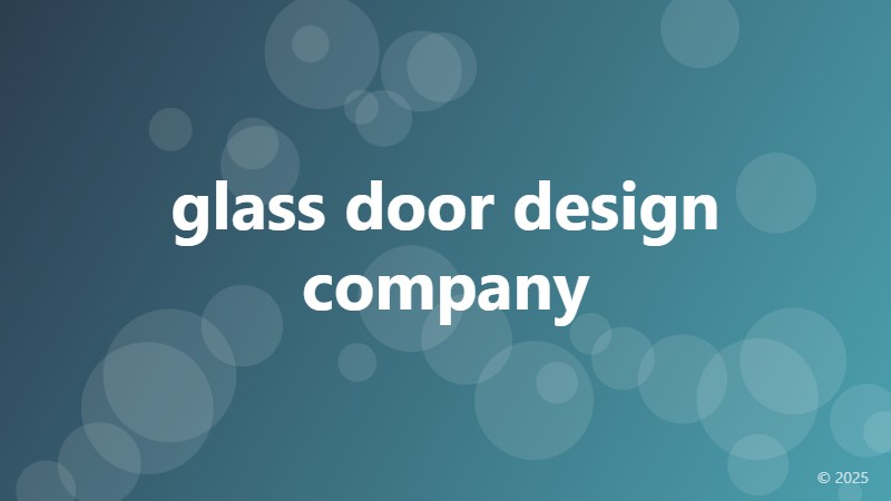 glass door design company