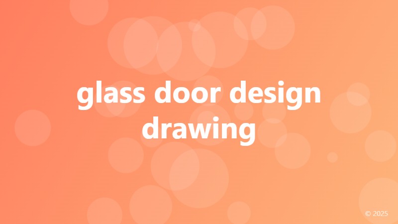 glass door design drawing
