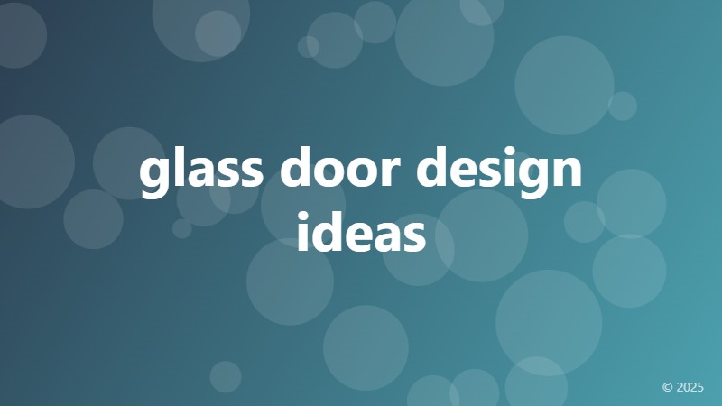 glass door design ideas