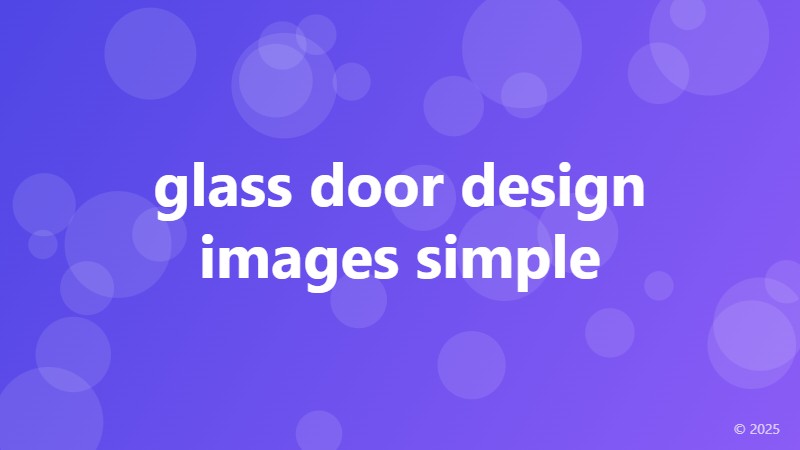 glass door design images simple