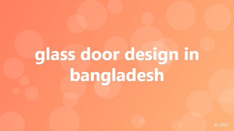 glass door design in bangladesh