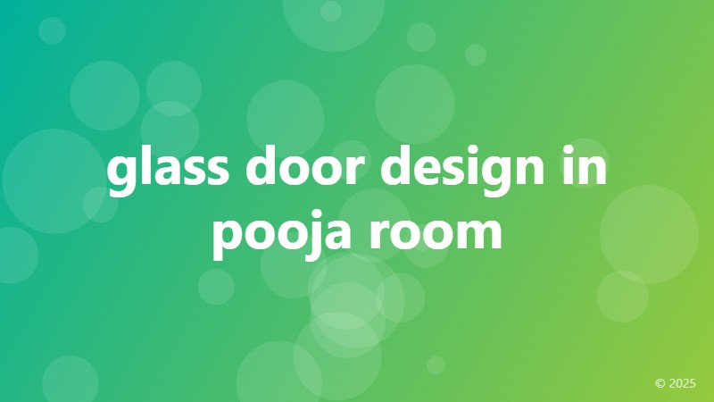 glass door design in pooja room