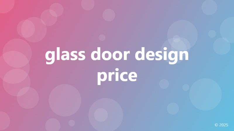 glass door design price