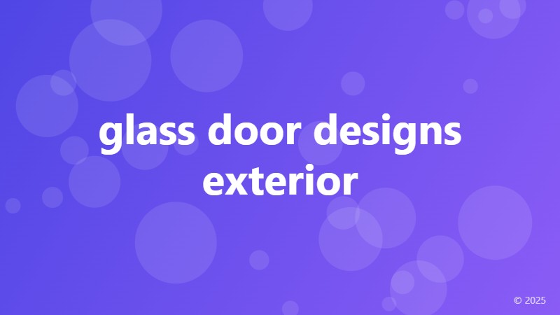 glass door designs exterior
