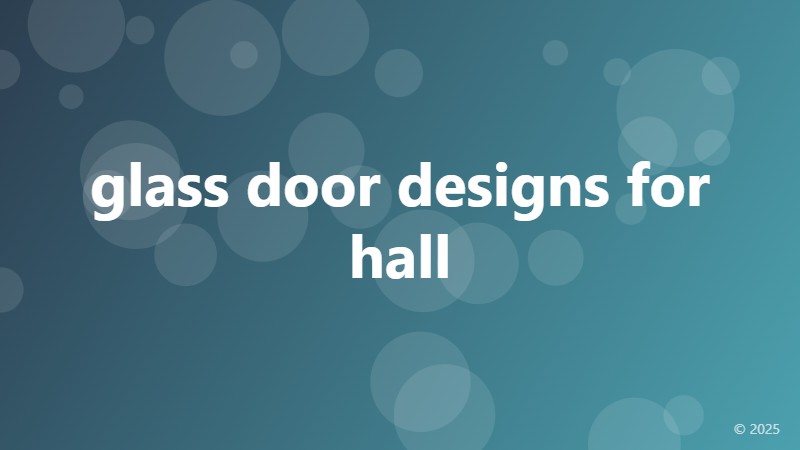 glass door designs for hall