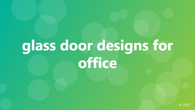 glass door designs for office