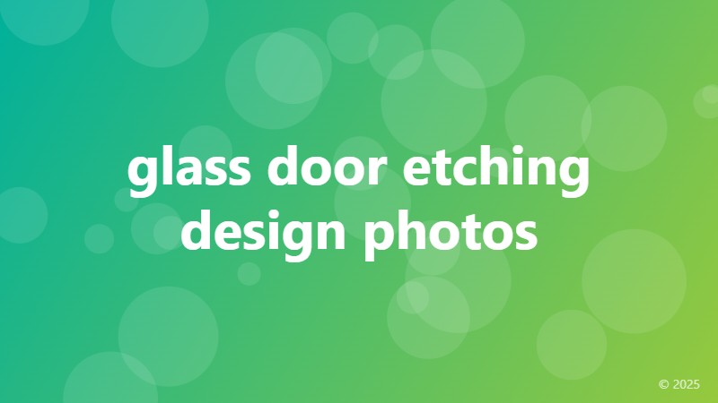 glass door etching design photos