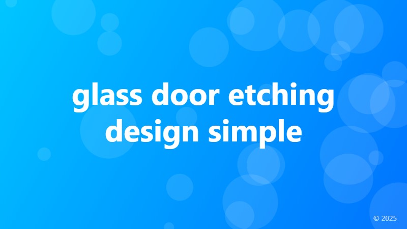 glass door etching design simple