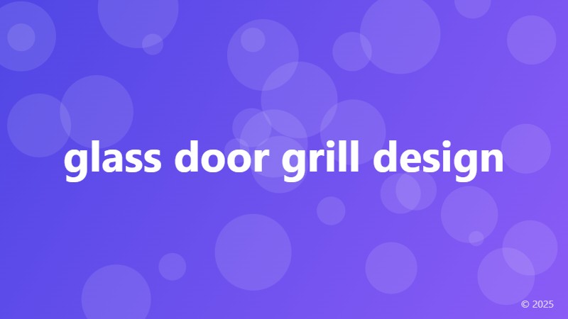 glass door grill design