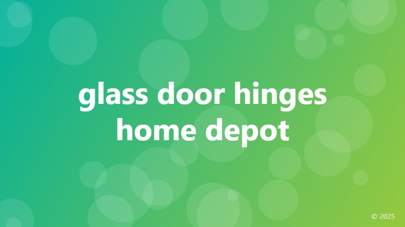 glass door hinges home depot