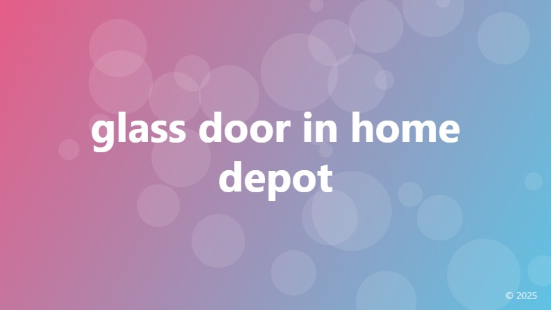 glass door in home depot