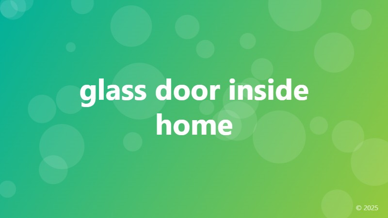 glass door inside home