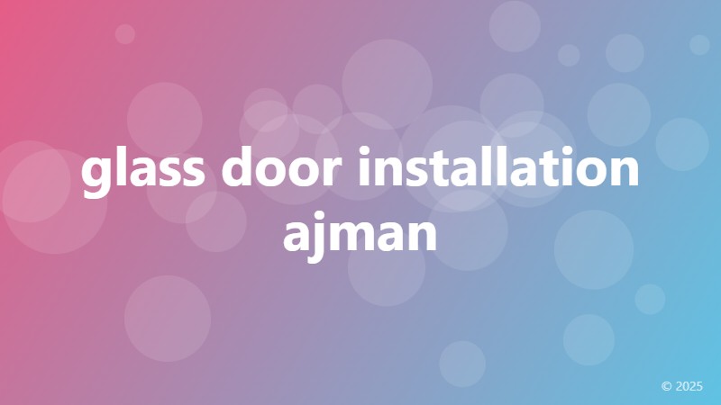 glass door installation ajman