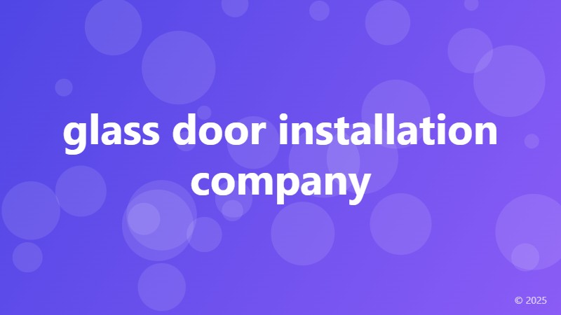 glass door installation company
