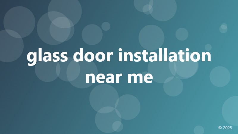 glass door installation near me
