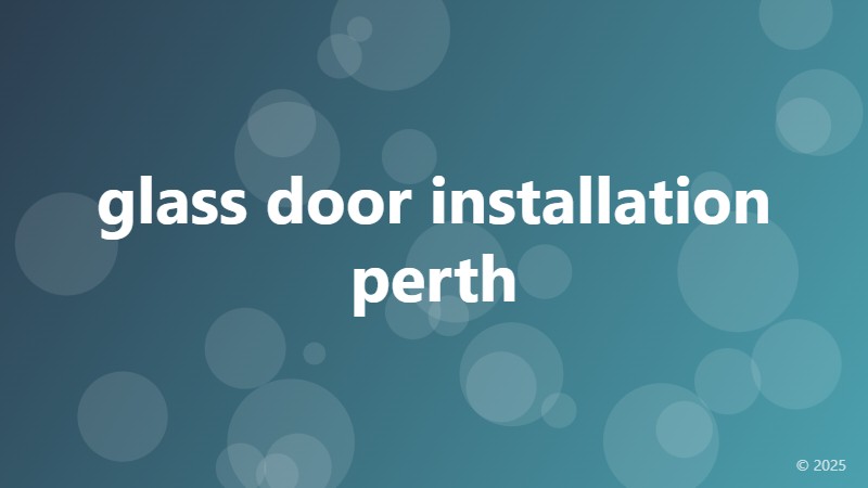 glass door installation perth