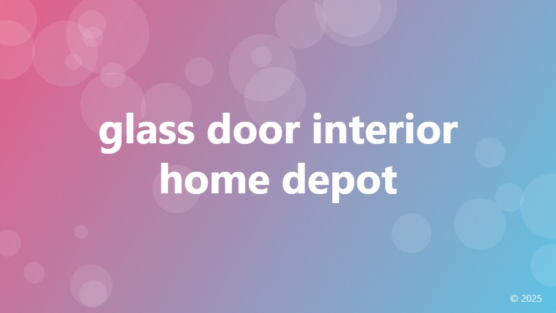 glass door interior home depot