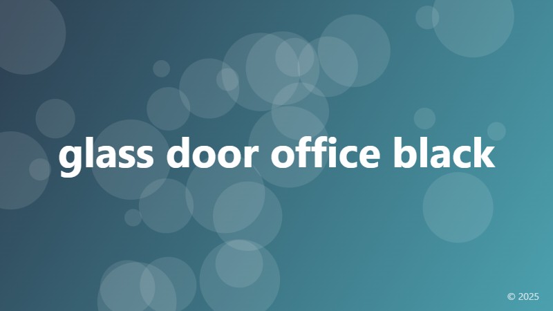 glass door office black