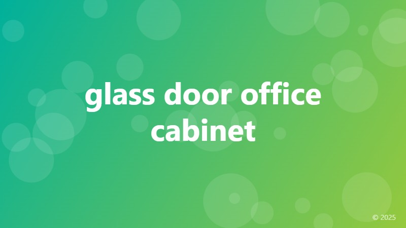 glass door office cabinet