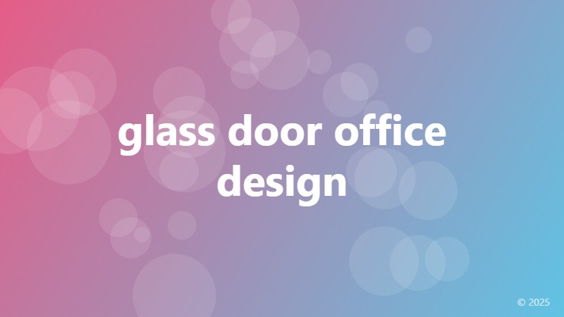 glass door office design
