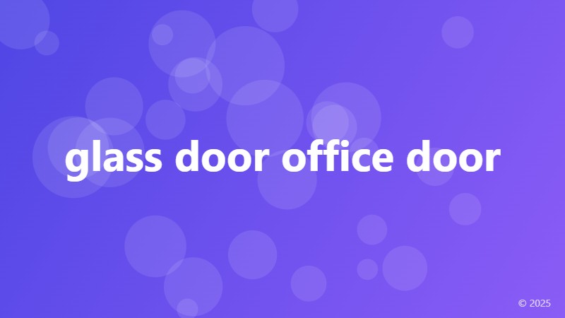 glass door office door