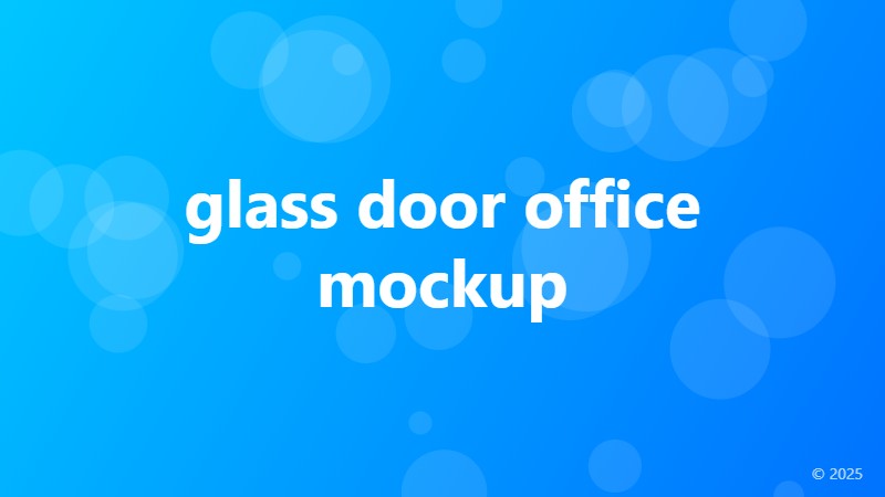 glass door office mockup